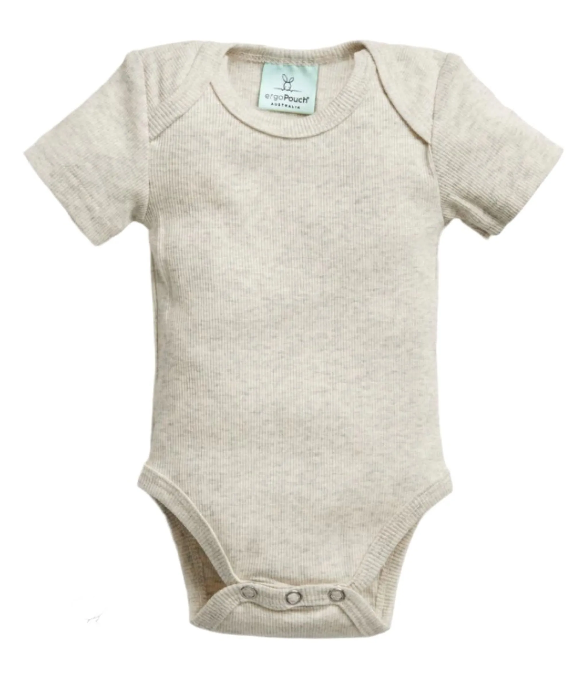 organic_cotton_bodywear_s_0.webp Ergo Pouch Eco | Outlet>Organic Cotton Bodywear Short Sleeve Bodysuit - Grey Marle 0-3 months