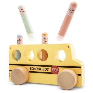 New Classic Toys Wooden Toys>Pop Up School Bus - 2+