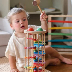 Q Toys Wooden Toys | Eco>Pound a Ball Tower - 2+