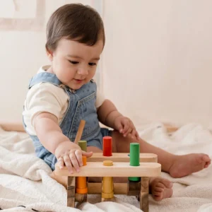 Q Toys Wooden Toys | Eco>Pound a Peg - 2+
