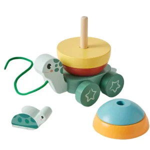 Zookabee Wooden Toys | 1st Birthday>Pull Along Stacking Turtle - 12M+