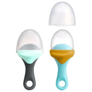BOON Feeding & Hydration>Pulp - Silicone Feeder 2 pack Mint & Charcoal - 6M+