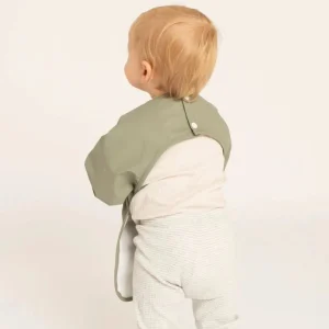 All4Ella Eco | Feeding & Hydration>Recycled Long Sleeve Smock Bib Sage - 6M+