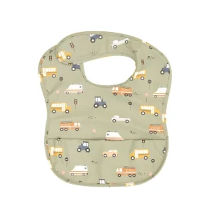 All4Ella Eco | Feeding & Hydration>Recycled Pouch Bib - Trucks - 6M+