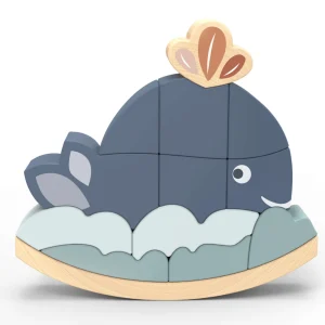 Speedy Monkey Wooden Toys>Rocking Whale Stacker - 2+