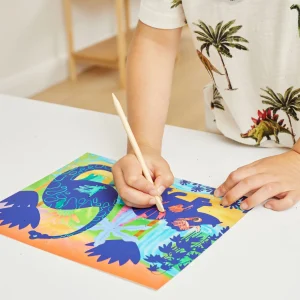 Tiger Tribe Art & Craft>Scratch Art - Dinosaurs - 5+