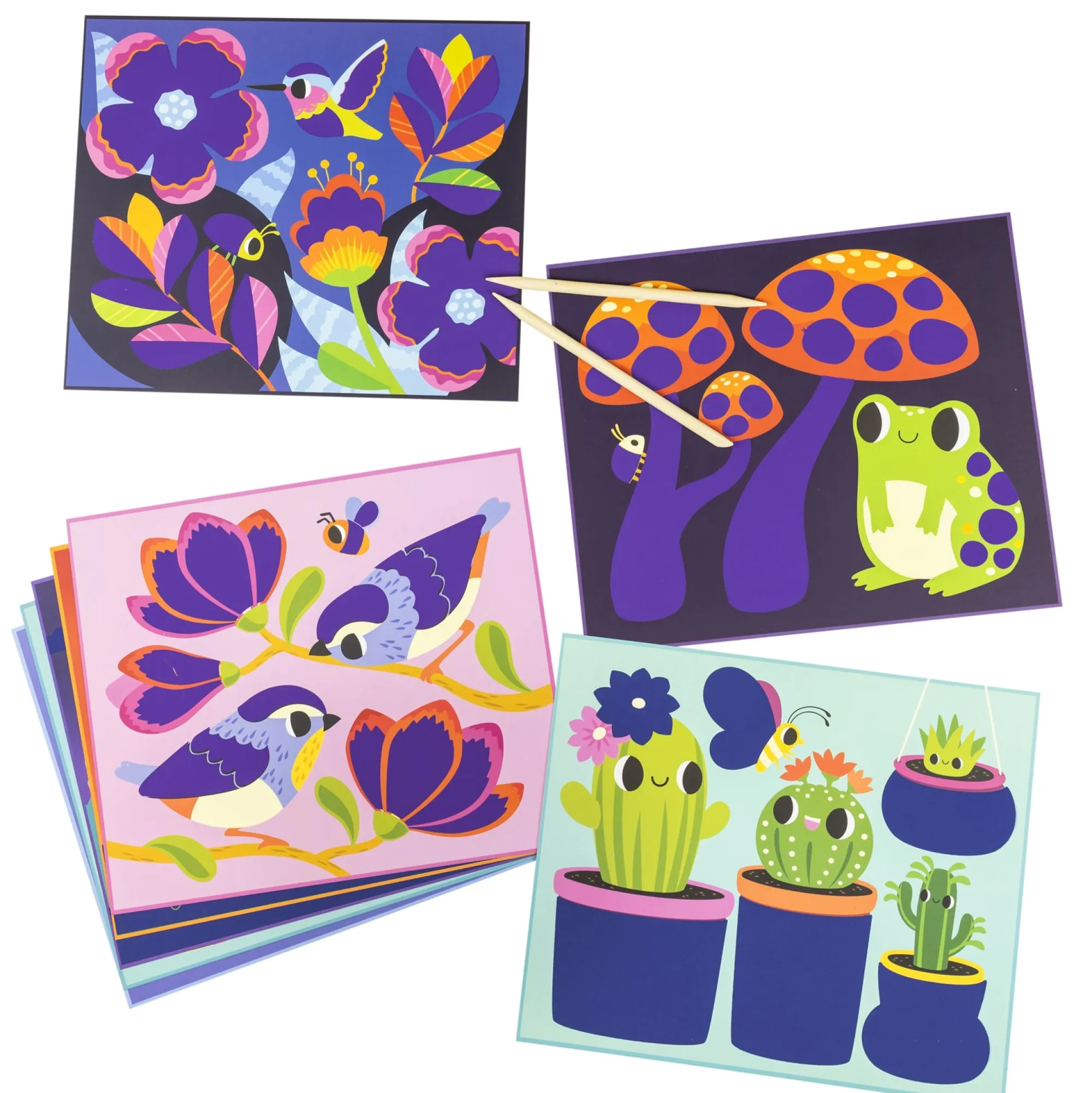 scratch_art__garden___3.webp Tiger Tribe Art & Craft | Easter>Scratch Art - Garden - 5+