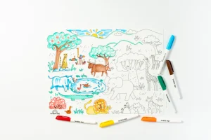Scribble Mat Travel | Art & Craft>- Safari - 6 pens - 3+