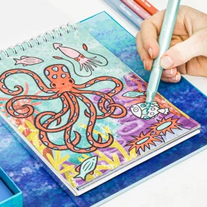 Tiger Tribe Travel | Art & Craft>Shimmer Colouring Set - Sea Life - 4+