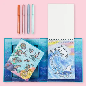 Tiger Tribe Travel | Art & Craft>Shimmer Colouring Set - Sea Life - 4+