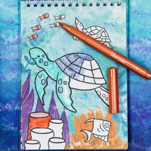 Tiger Tribe Travel | Art & Craft>Shimmer Colouring Set - Sea Life - 4+