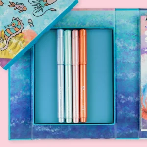 Tiger Tribe Travel | Art & Craft>Shimmer Colouring Set - Sea Life - 4+