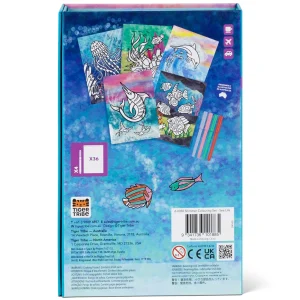 Tiger Tribe Travel | Art & Craft>Shimmer Colouring Set - Sea Life - 4+