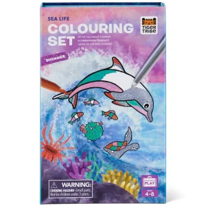 Tiger Tribe Travel | Art & Craft>Shimmer Colouring Set - Sea Life - 4+