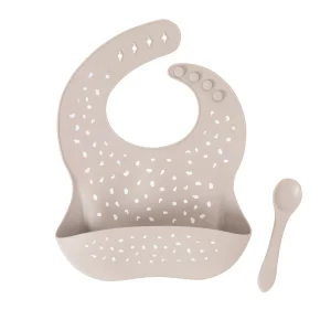 All4Ella Travel | Feeding & Hydration>Silicone Catch Bib & Spoon - 4M+ (4 designs)