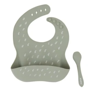 All4Ella Travel | Feeding & Hydration>Silicone Catch Bib & Spoon - 4M+ (4 designs)