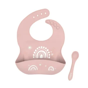 All4Ella Travel | Feeding & Hydration>Silicone Catch Bib & Spoon - 4M+ (4 designs)