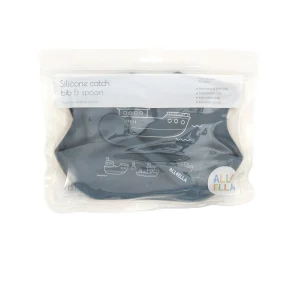All4Ella Travel | Feeding & Hydration>Silicone Catch Bib & Spoon - 4M+ (4 designs)