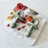 MIni & Me Travel | Feeding & Hydration>Silicone Cutlery Set - Olive- 4M+