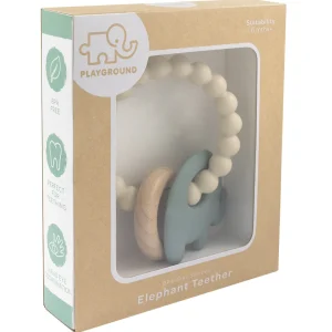 Playground Teethers & Rattles | Baby>Silicone Elephant Teether - 3 colours - 3M+
