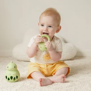 Tiger Tribe Teethers & Rattles | Baby>Silicone Rattle Dino - 0+
