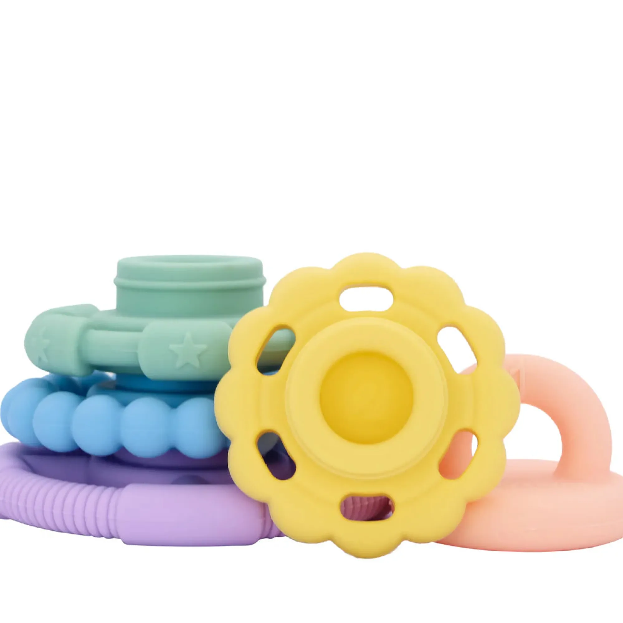 silicone_stacker__teether_16.webp Jellystone Teethers & Rattles | Baby>Silicone Stacker & Teether Toy - 0+ (9 styles)