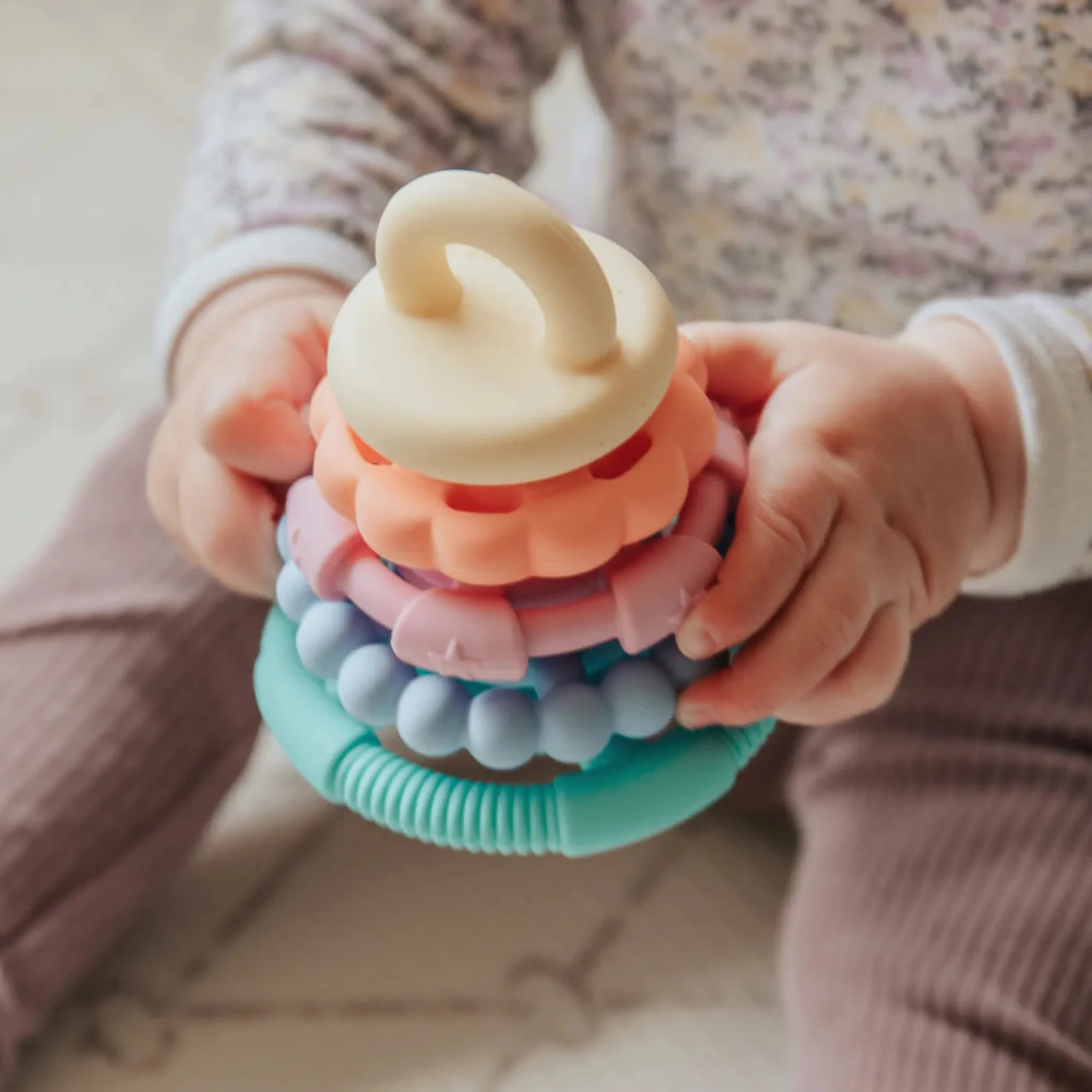 silicone_stacker__teether_6.webp Jellystone Teethers & Rattles | Baby>Silicone Stacker & Teether Toy - 0+ (9 styles)