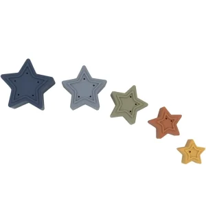 Playground Baby | Outlet>Silicone Stars Nesting Blocks - Pastel & Blue - 6M+