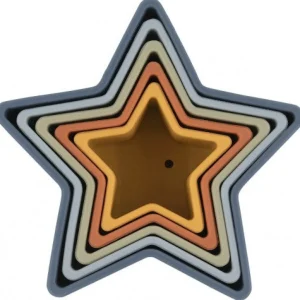 Playground Baby | Outlet>Silicone Stars Nesting Blocks - Pastel & Blue - 6M+