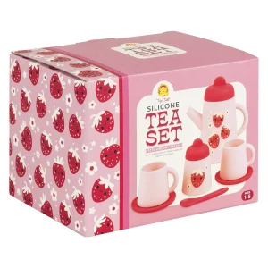 Tiger Tribe Pretend Play>Silicone Tea Set - Strawberry Patch - 12M+