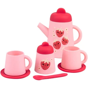 Tiger Tribe Pretend Play>Silicone Tea Set - Strawberry Patch - 12M+
