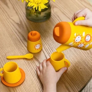 Tiger Tribe Pretend Play | 1st Birthday>Silicone Tea Set - Sunny Days - 12M+
