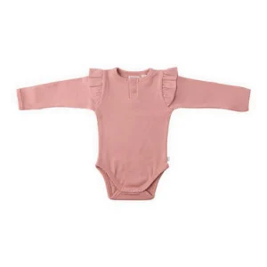 Snuggle Hunny Outlet>- Long Sleeve Bodysuit Rose - 0-3 Months (000)