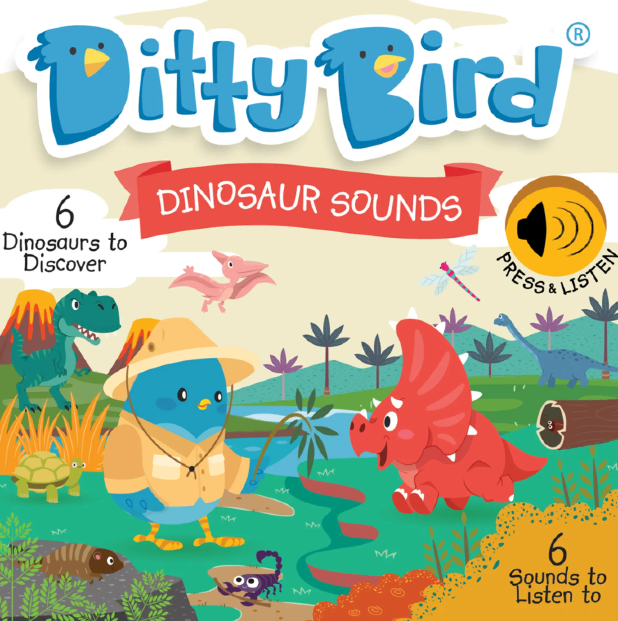 sound_board_book__dinosau_0.webp Ditty Bird Books>Sound Board Book - Dinosaur - 12M+