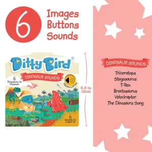 Ditty Bird Books>Sound Board Book - Dinosaur - 12M+