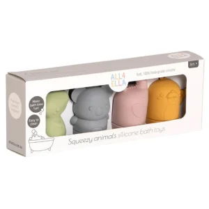 All4Ella Bath Time>Squeezy Silicone Bath Toys - Animal Friends - 6M+