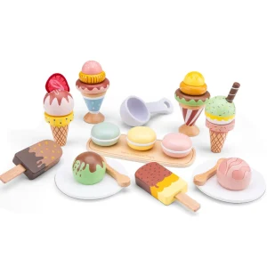 New Classic Toys Wooden Toys | Pretend Play>Stacking Ice Cream Set - 3+