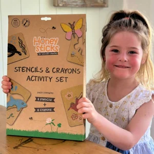 Honeysticks Eco | Art & Craft>Stencils & Crayons Activity Set - 2+