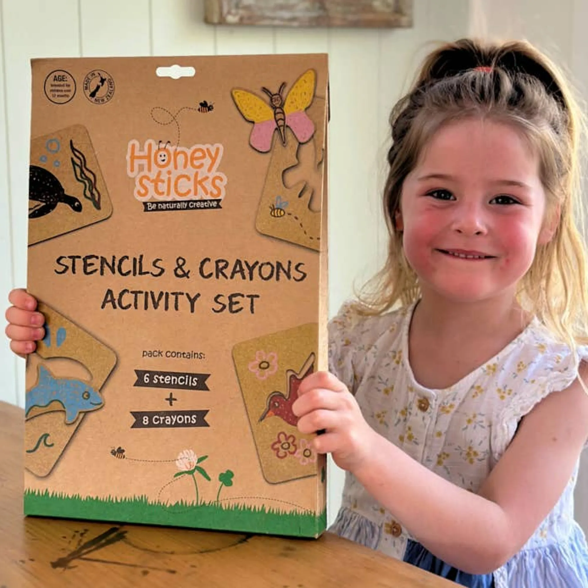 stencils__crayons_activit_3.webp Honeysticks Eco | Art & Craft>Stencils & Crayons Activity Set - 2+