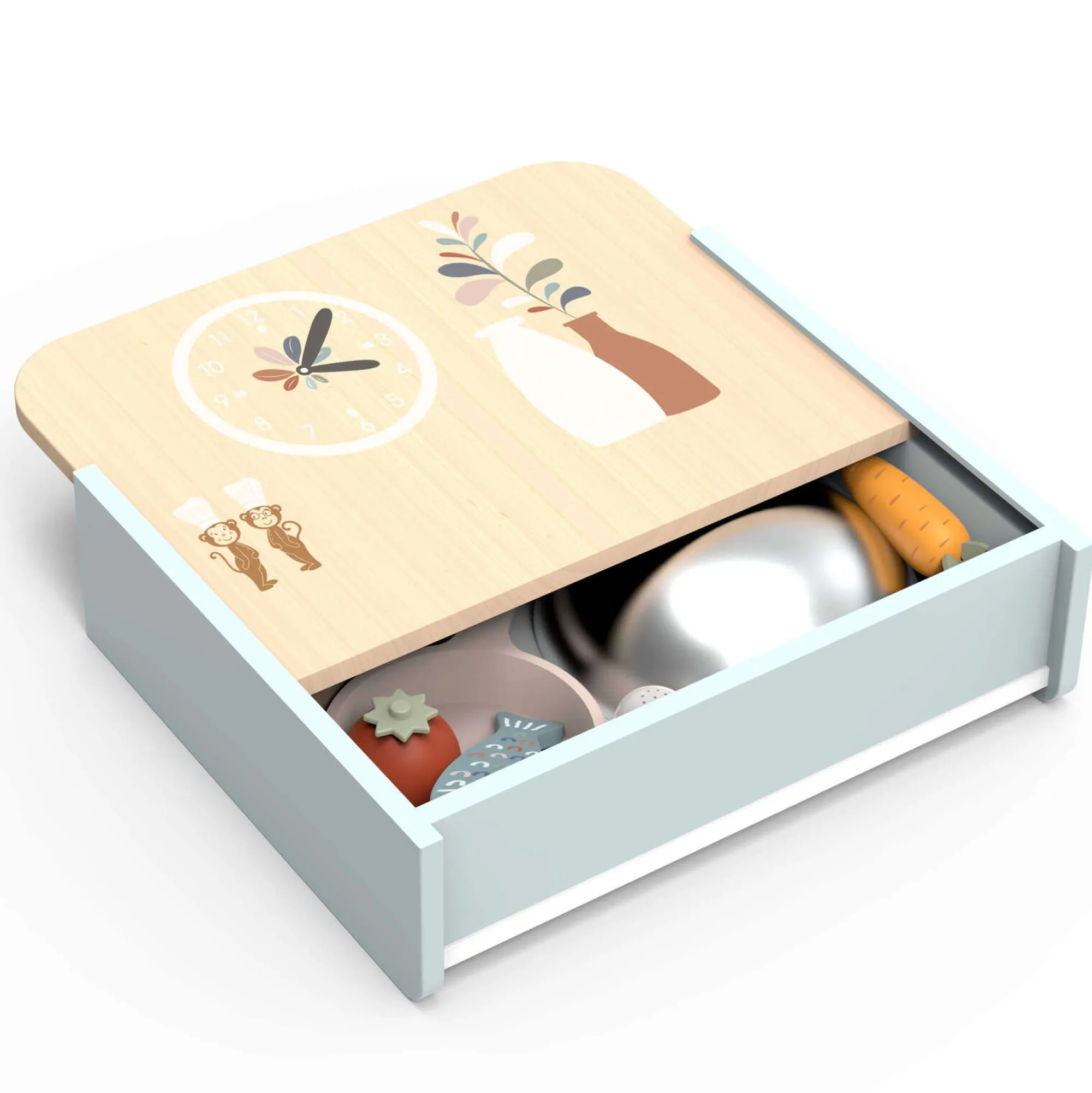 table_kitchen_with__acces_1.webp Speedy Monkey Wooden Toys | Pretend Play>Table Kitchen with 8 Accessories - 3+