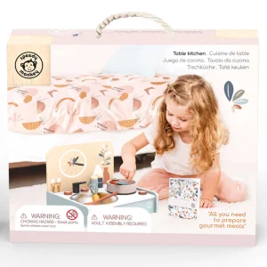 Speedy Monkey Wooden Toys | Pretend Play>Table Kitchen with 8 Accessories - 3+