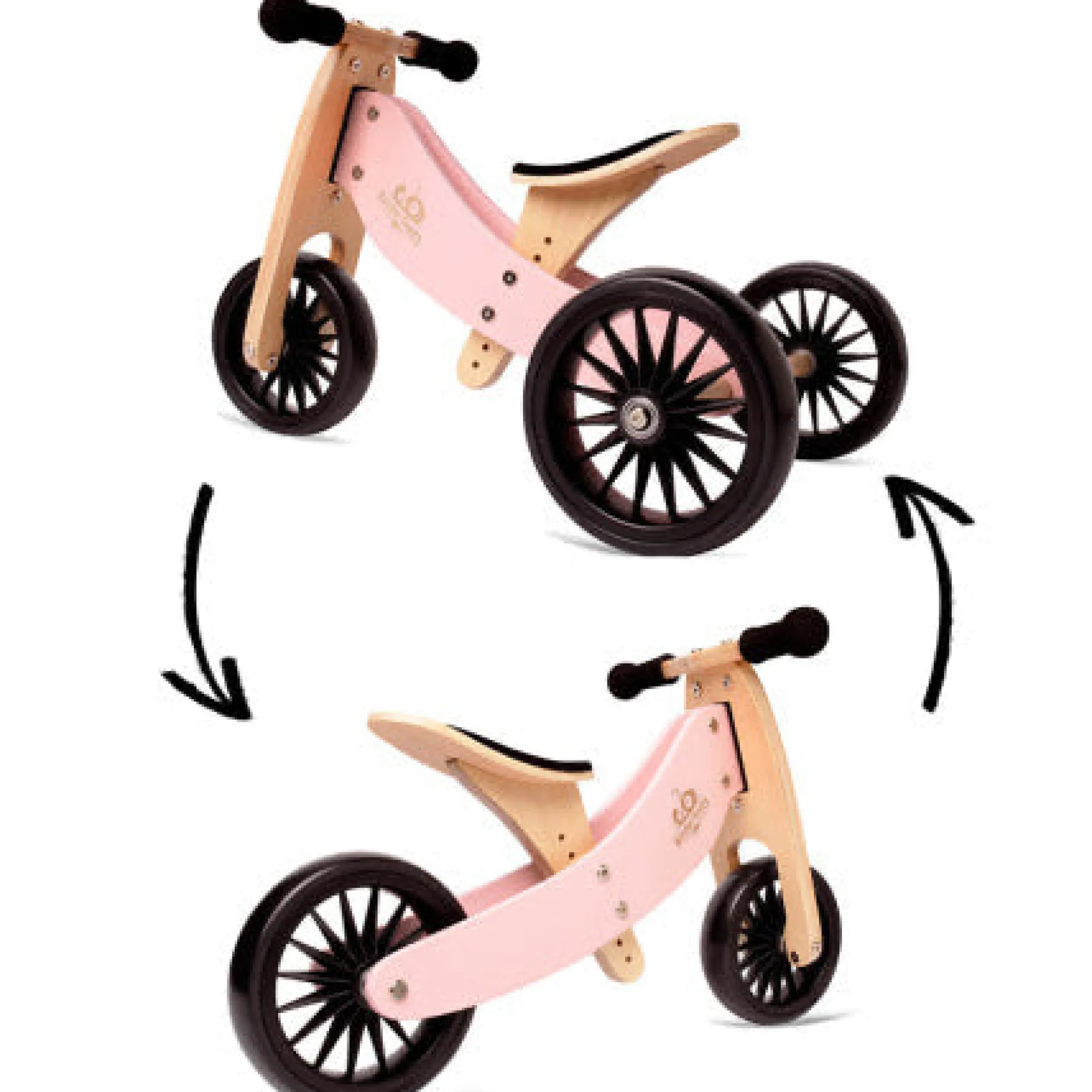 tiny_tot_plus_in__tricycl_1-1.webp Kinderfeets, Things That Go | 1st Birthday>Tiny Tot PLUS 2-in-1 - Tricycle & Balance Bike - ROSE - 18M+