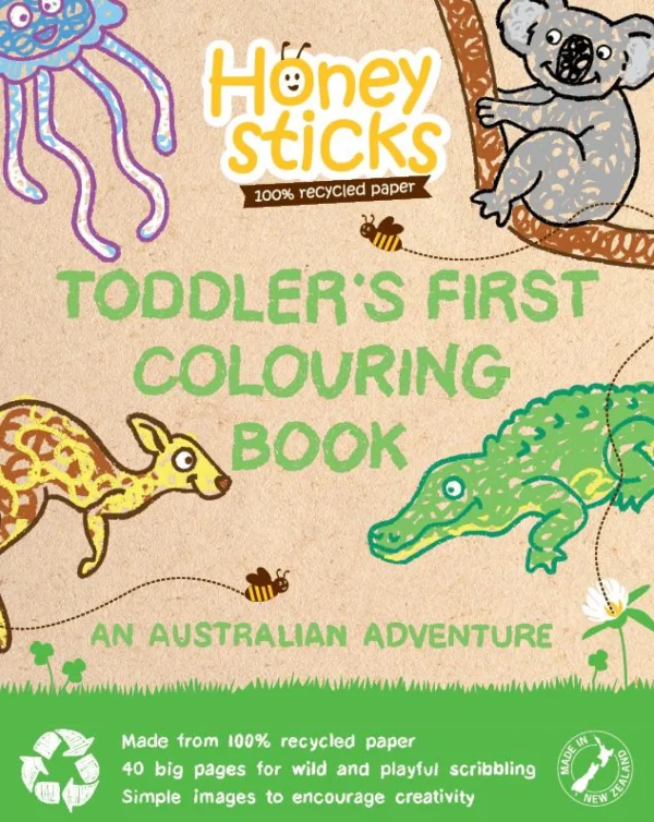Honeysticks Travel | Eco>Toddlers First Colouring Book - An Aussie Adventure