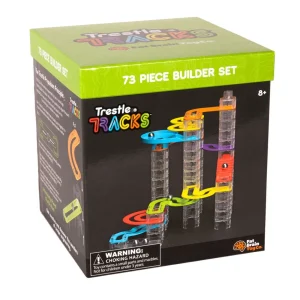 Fat Brain Toy Co Open Ended Play>Trestle Tracks - 73 Piece Builder Set - 8+
