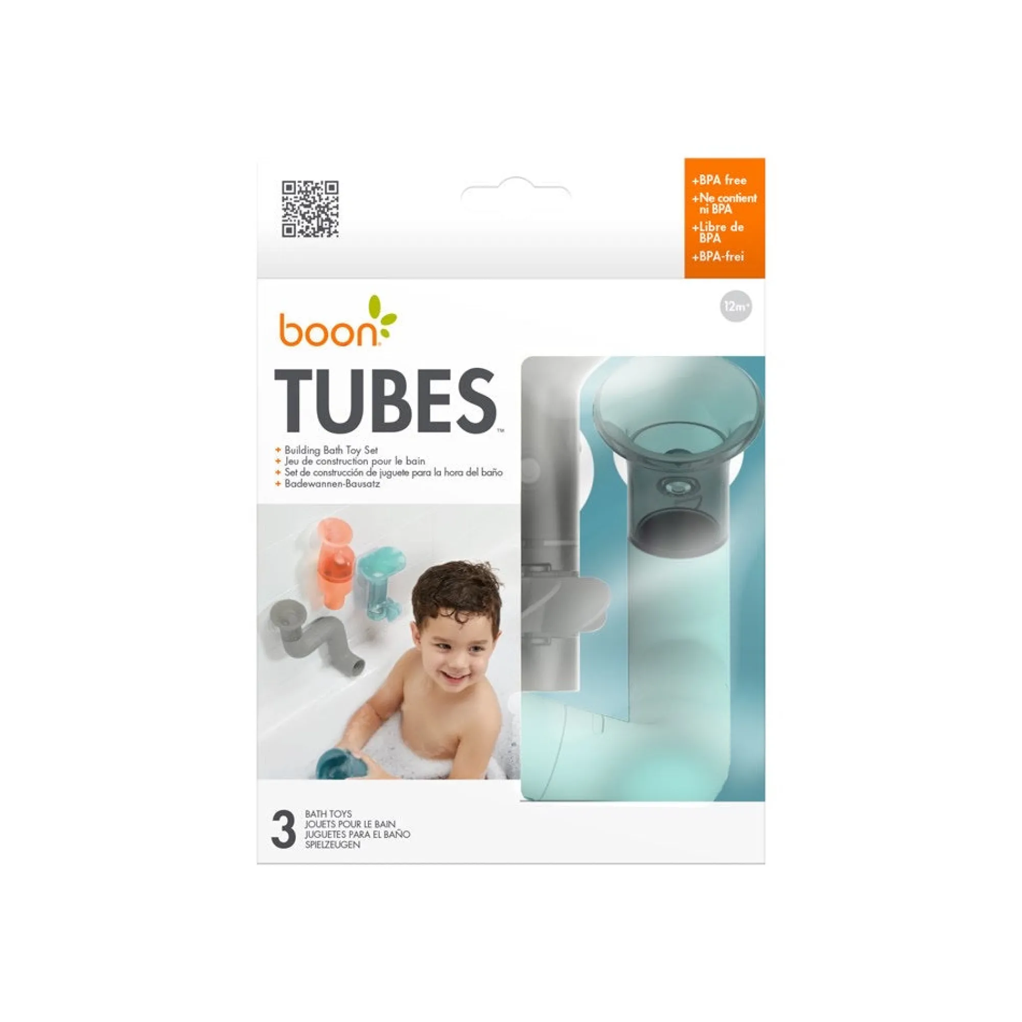 tubes__aqua__grey__m_2.webp BOON Bath Time | 1st Birthday>TUBES - Aqua / Grey - 12M+
