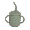 All4Ella Travel | Feeding & Hydration>Two Handle Sippy Cups with Straw - Olive, Blue, Pink - 6M+