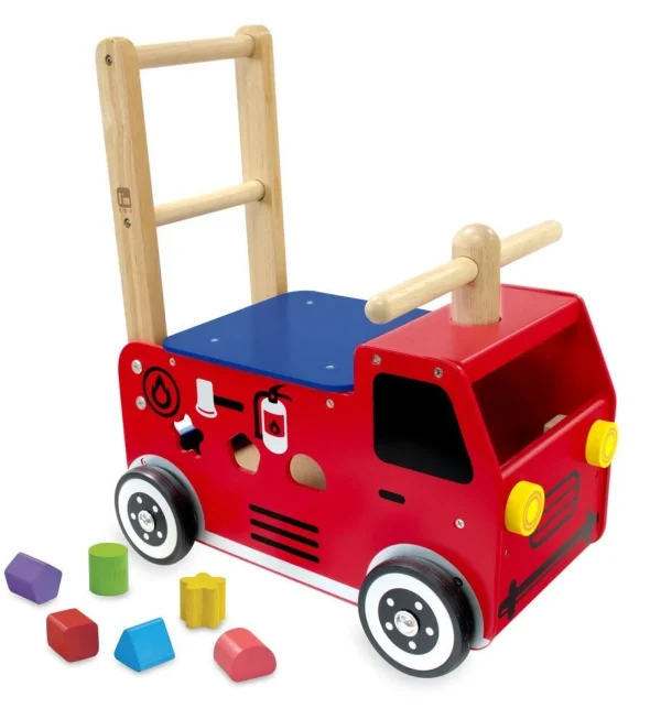 I'm Toy Wooden Toys | Things That Go>Walk and Ride - Fire Truck Sorter - 12M+